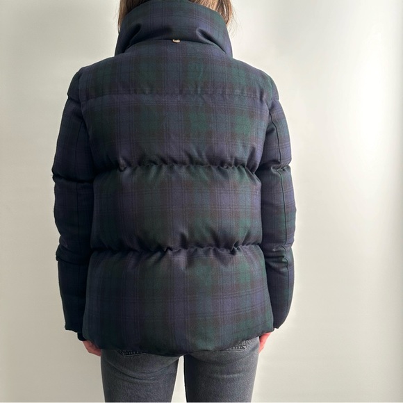 Mackage Mirri Plaid Puffer Jacket Blue Green - Picture 11 of 12